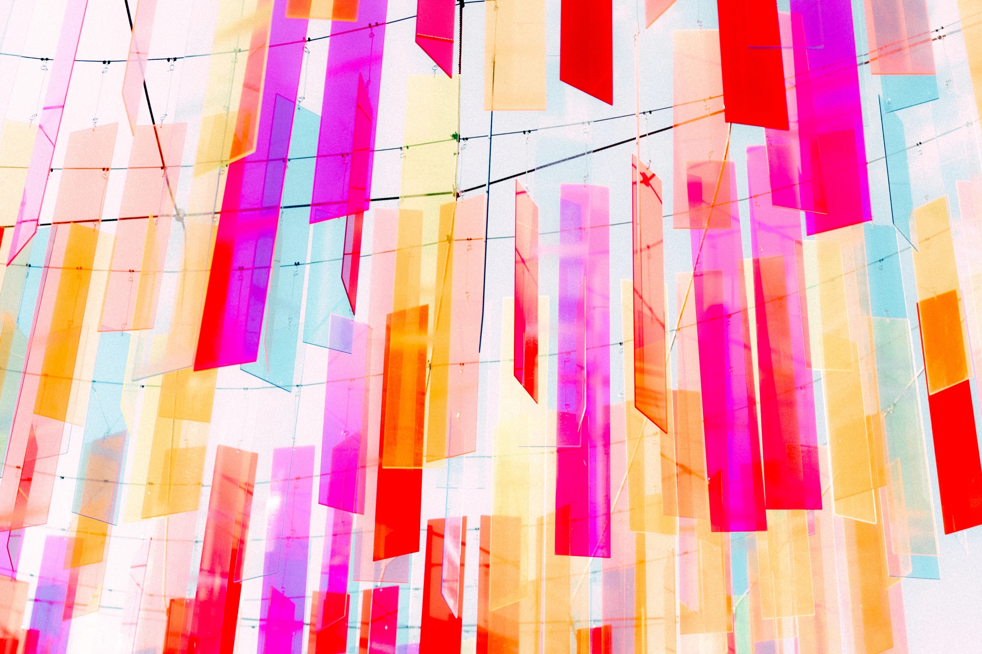 Translucent colors suspended against the sky